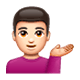 💁🏻‍♂️ Emoji Infoschalter-Mitarbeiter: helle Hautfarbe WhatsApp 2.17.