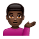 💁🏿‍♂️ Emoji Infoschalter-Mitarbeiter: dunkle Hautfarbe WhatsApp 2.17.