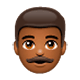👨🏾 Emoji Hombre: Tono De Piel Oscuro Medio en WhatsApp 2.17.