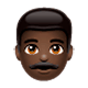 👨🏿 Emoji Homem: Pele Escura na WhatsApp 2.17.