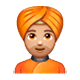 👳🏼‍♂️ Emoji Mann mit Turban: mittelhelle Hautfarbe WhatsApp 2.17.