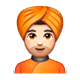 Emoji 👳🏻 Persona Con Turbante: Carnagione Chiara su WhatsApp 2.17.