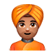 Emoji 👳🏽 Persona Con Turbante: Carnagione Olivastra su WhatsApp 2.17.
