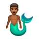 🧜🏾‍♂️ Emoji Sirena Hombre: Tono De Piel Oscuro Medio en WhatsApp 2.17.