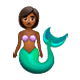 🧜🏾 Emoji Persona Sirena: Tono De Piel Oscuro Medio en WhatsApp 2.17.