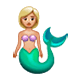 🧜🏼 Emoji Persona Sirena: Tono De Piel Claro Medio en WhatsApp 2.17.