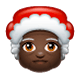 🤶🏿 Emoji Weihnachtsfrau: dunkle Hautfarbe WhatsApp 2.17.