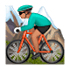 🚵🏽 Emoji Persona En Bicicleta De Montaña: Tono De Piel Medio en WhatsApp 2.17.