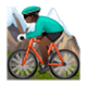 🚵🏿 Emoji Mountainbiker(in): dunkle Hautfarbe WhatsApp 2.17.