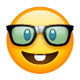 Emoji 🤓 Faccina Nerd su WhatsApp 2.17.