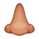 Emoji 👃🏽 Naso: Carnagione Olivastra su WhatsApp 2.17.
