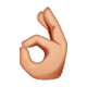👌🏼 Emoji OK-Zeichen: mittelhelle Hautfarbe WhatsApp 2.17.