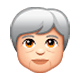 Émoji 🧓🏻 Personne âgée : Peau Claire sur WhatsApp 2.17.