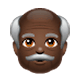 Émoji 👴🏿 Homme âgé : Peau Foncée sur WhatsApp 2.17.