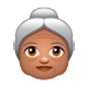 👵🏽 Emoji Anciana: Tono De Piel Medio en WhatsApp 2.17.