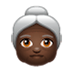 Emoji 👵🏿 Donna Anziana: Carnagione Scura su WhatsApp 2.17.