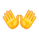 Emoji 👐 Mani Aperte su WhatsApp 2.17.