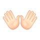 👐🏻 Emoji Mãos Abertas: Pele Clara na WhatsApp 2.17.