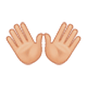 Émoji 👐🏼 Mains Ouvertes : Peau Moyennement Claire sur WhatsApp 2.17.