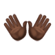 👐🏿 Emoji offene Hände: dunkle Hautfarbe WhatsApp 2.17.