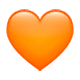 🧡 Emoji oranges Herz WhatsApp 2.17.