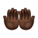 Emoji 🤲🏿 Mani Unite In Alto: Carnagione Scura su WhatsApp 2.17.