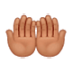 Emoji 🤲🏽 Mani Unite In Alto: Carnagione Olivastra su WhatsApp 2.17.