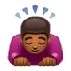 Emoji 🙇🏾 Persona Che Fa Un Inchino Profondo: Carnagione Abbastanza Scura su WhatsApp 2.17.