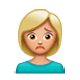 Emoji 🙍🏼 Persona Corrucciata: Carnagione Abbastanza Chiara su WhatsApp 2.17.