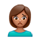 🙍🏽 Emoji Persona Frunciendo El Ceño: Tono De Piel Medio en WhatsApp 2.17.