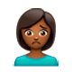 🙍🏾 Emoji Persona Frunciendo El Ceño: Tono De Piel Oscuro Medio en WhatsApp 2.17.