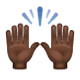 🙌🏿 Emoji zwei erhobene Handflächen: dunkle Hautfarbe WhatsApp 2.17.