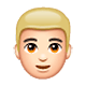 Emoji 👱🏻 Persona Bionda: Carnagione Chiara su WhatsApp 2.17.