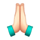 🙏🏻 Emoji Manos En Oración: Tono De Piel Claro en WhatsApp 2.17.
