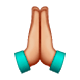 Émoji 🙏🏼 Mains En Prière : Peau Moyennement Claire sur WhatsApp 2.17.