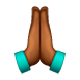 🙏🏾 Emoji Manos En Oración: Tono De Piel Oscuro Medio en WhatsApp 2.17.