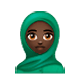 🧕🏿 Emoji Mujer Con Hiyab: Tono De Piel Oscuro en WhatsApp 2.17.