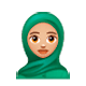 🧕🏼 Emoji Mujer Con Hiyab: Tono De Piel Claro Medio en WhatsApp 2.17.