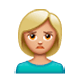 Emoji 🙎🏼 Persona Imbronciata: Carnagione Abbastanza Chiara su WhatsApp 2.17.