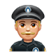 👮🏼 Emoji Polizist(in): mittelhelle Hautfarbe WhatsApp 2.17.