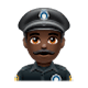 👮🏿 Emoji Polizist(in): dunkle Hautfarbe WhatsApp 2.17.