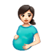 🤰🏻 Emoji Mujer Embarazada: Tono De Piel Claro en WhatsApp 2.17.