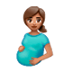 🤰🏽 Emoji Mujer Embarazada: Tono De Piel Medio en WhatsApp 2.17.