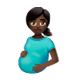 🤰🏿 Emoji Mujer Embarazada: Tono De Piel Oscuro en WhatsApp 2.17.