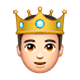 🤴🏻 Emoji Príncipe: Pele Clara na WhatsApp 2.17.