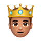 🤴🏽 Emoji Príncipe: Pele Morena na WhatsApp 2.17.