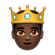 🤴🏿 Emoji Príncipe: Tono De Piel Oscuro en WhatsApp 2.17.