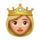 Emoji 👸🏼 Principessa: Carnagione Abbastanza Chiara su WhatsApp 2.17.