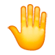 Emoji 🤚 Dorso Mano Alzata su WhatsApp 2.17.