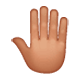 🤚🏽 Emoji Dorso Da Mão Levantado: Pele Morena na WhatsApp 2.17.